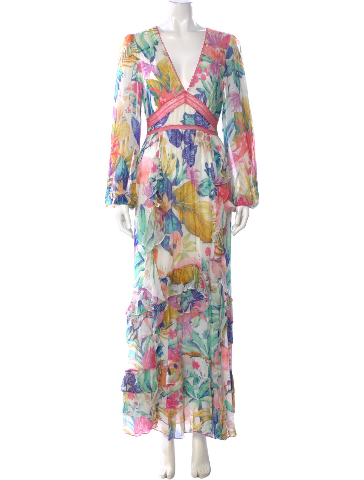 Rococo Sand Floral Print Long Dress w/ Tags