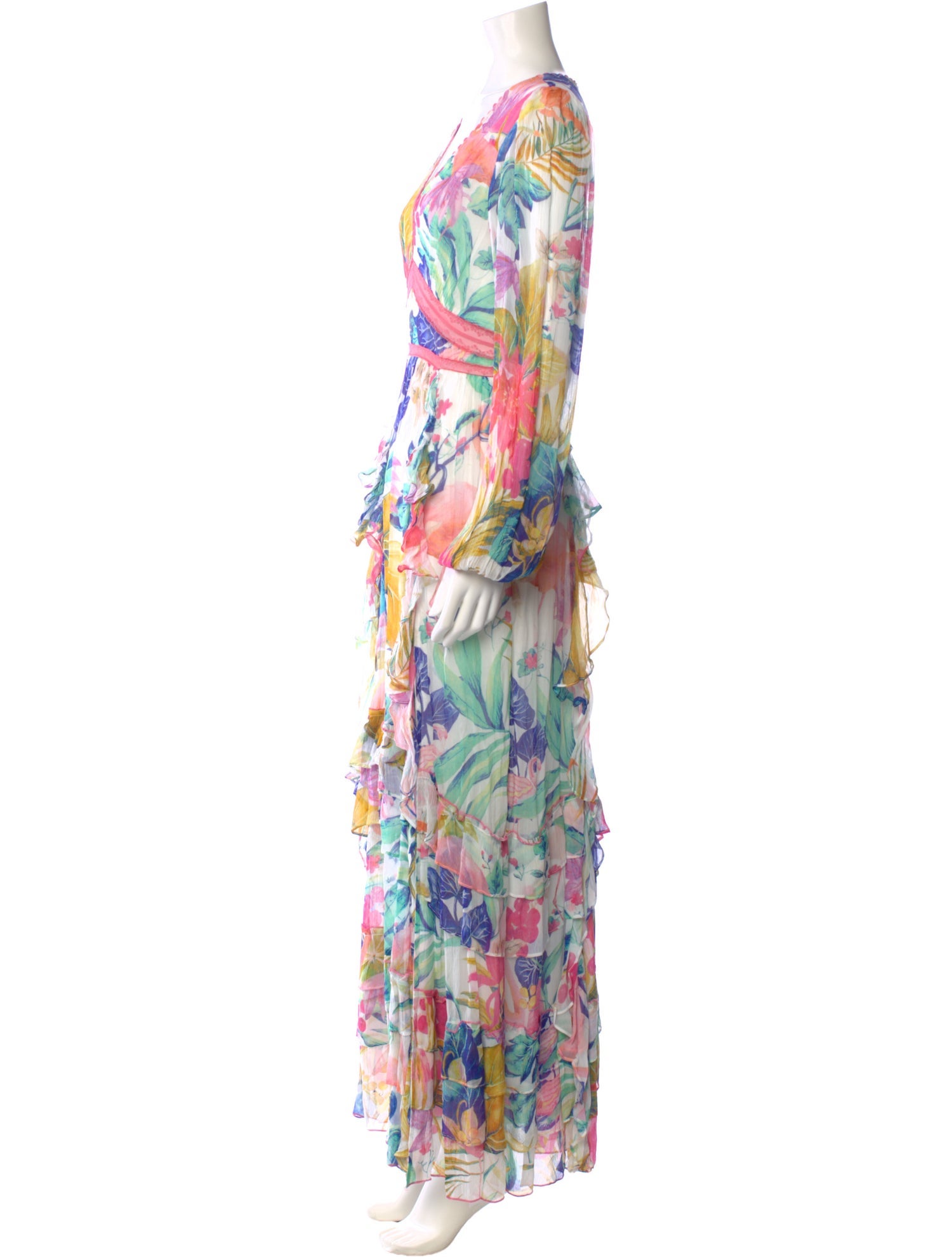 Rococo Sand Floral Print Long Dress w/ Tags