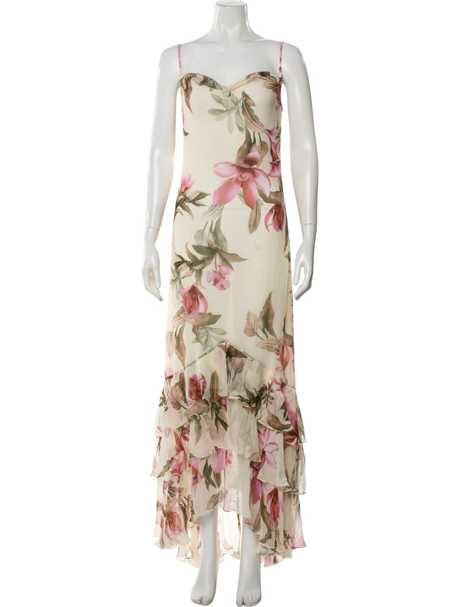 Rococo Sand Floral Print Long Dress