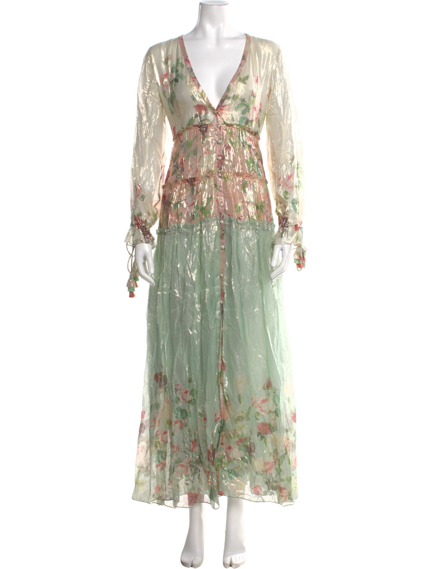 Rococo Sand Floral Print Long Dress