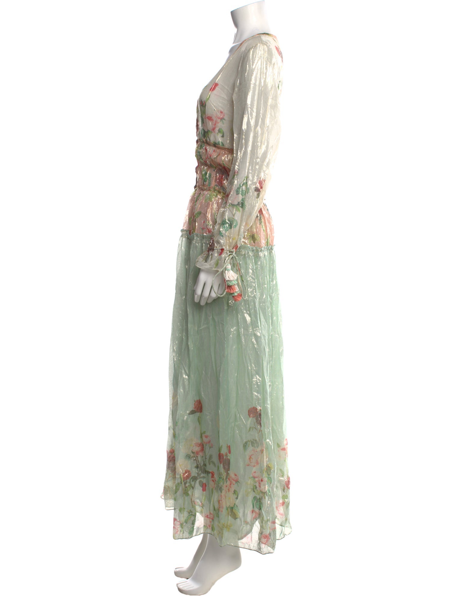 Rococo Sand Floral Print Long Dress