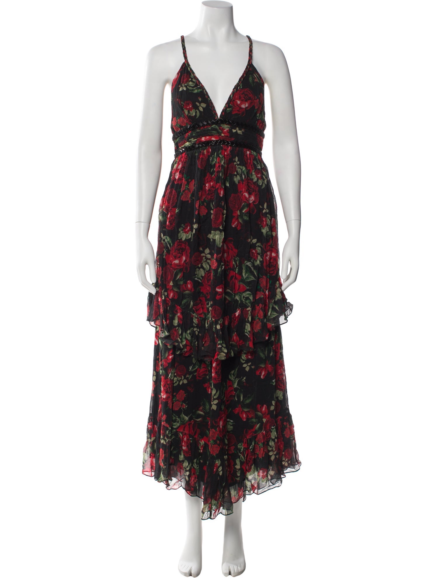 Rococo Sand Floral Print Long Dress