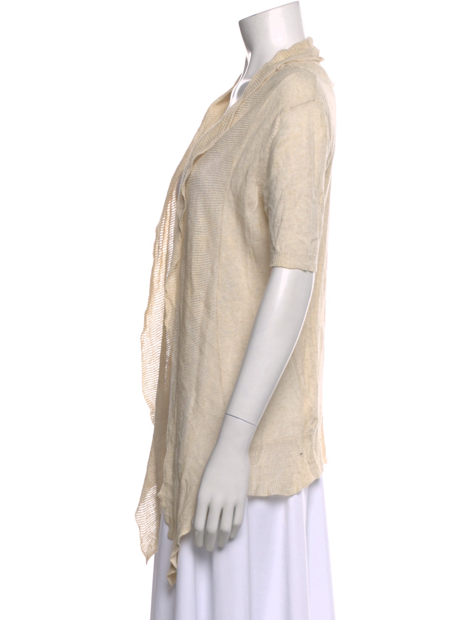 Rococo Sand Open Front Sweater