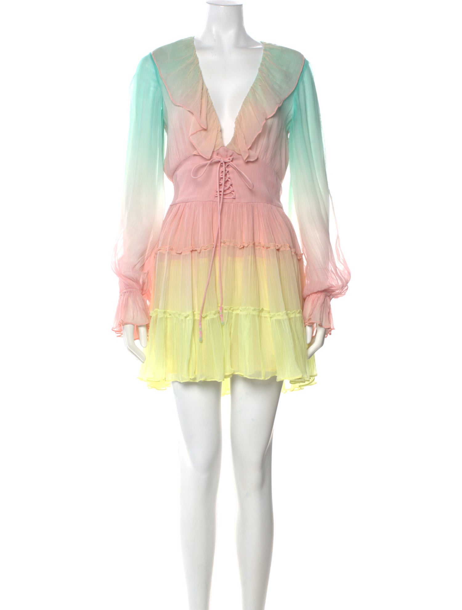 Rococo Sand Colorblock Pattern Mini Dress w/ Tags