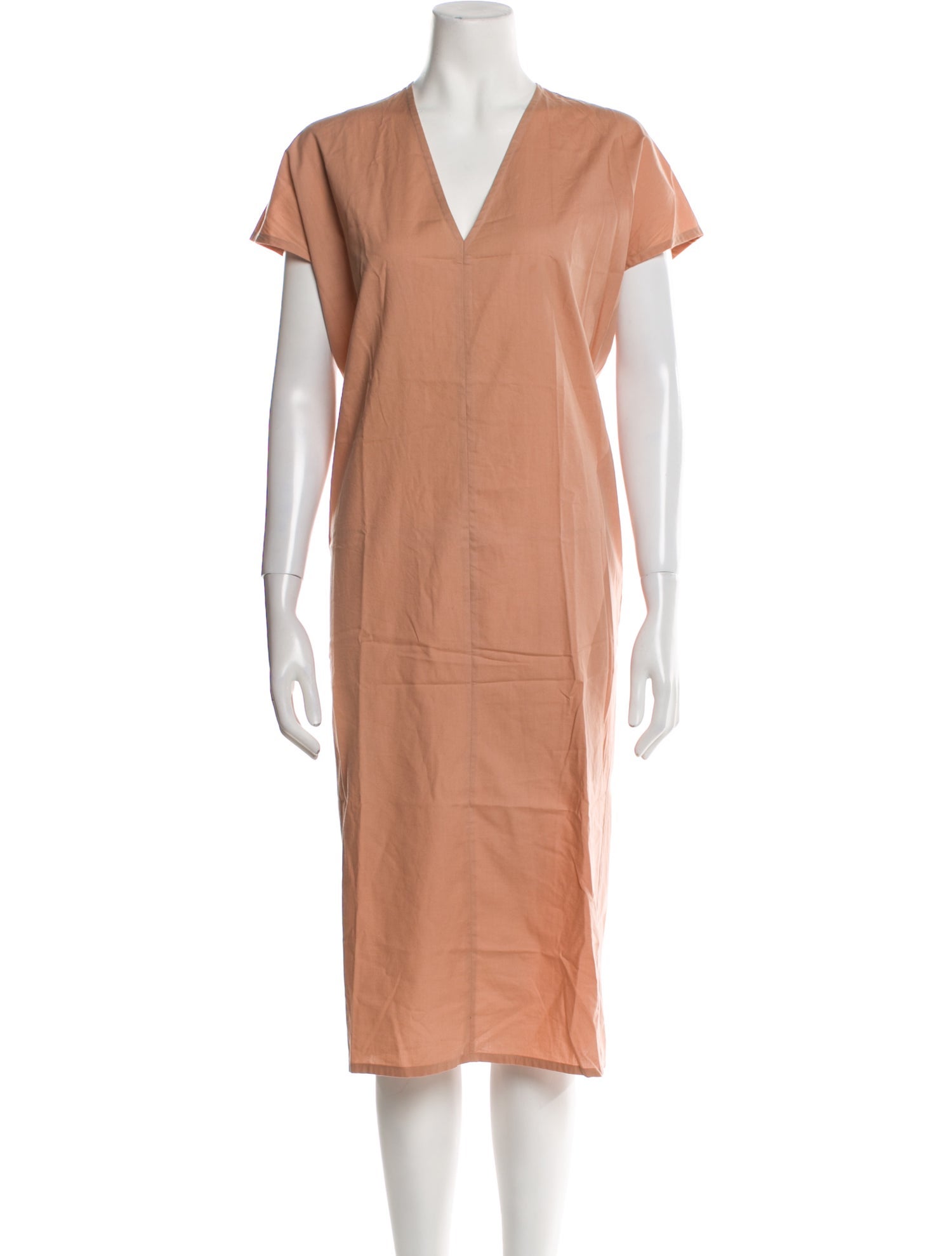 Roucha V-Neck Midi Length Dress