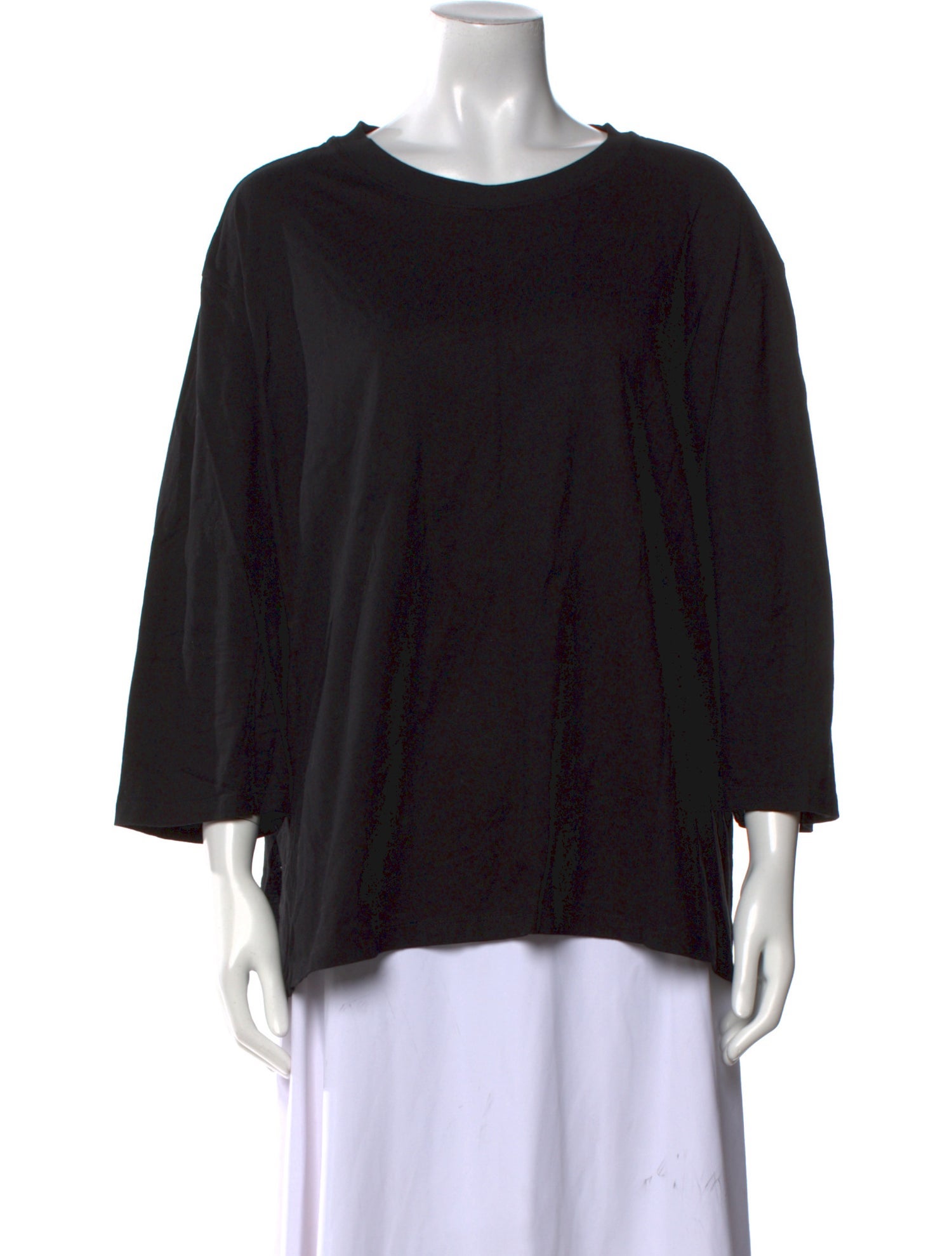 Roucha Bateau Neckline Three-Quarter Sleeve Top