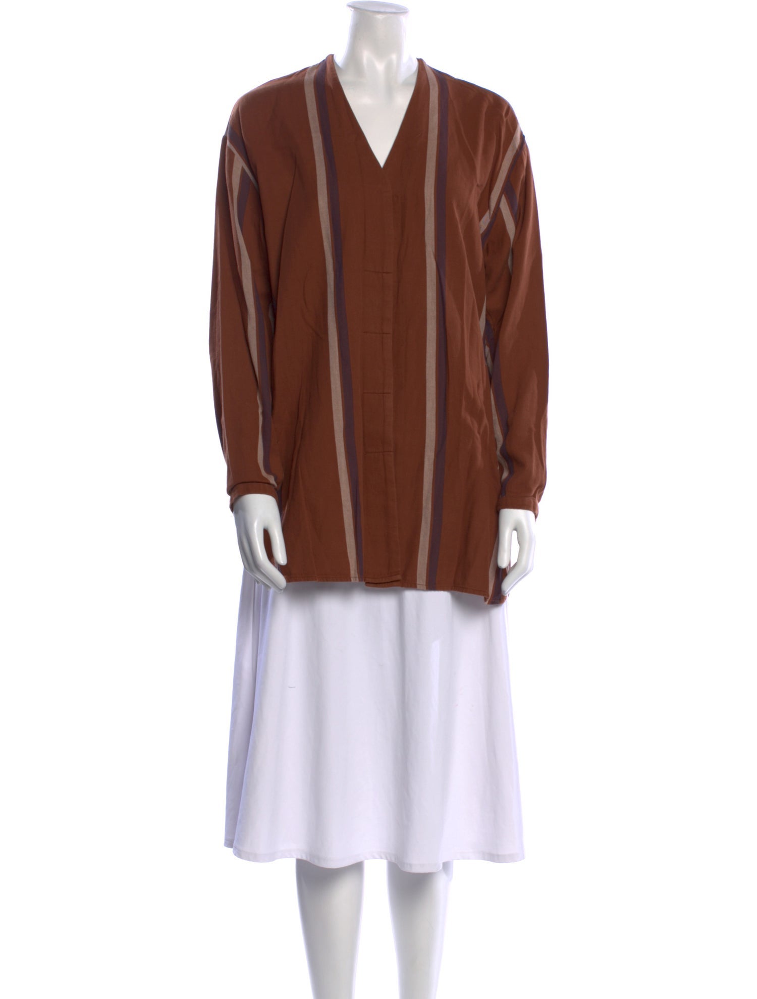 Roucha Striped V-Neck Tunic