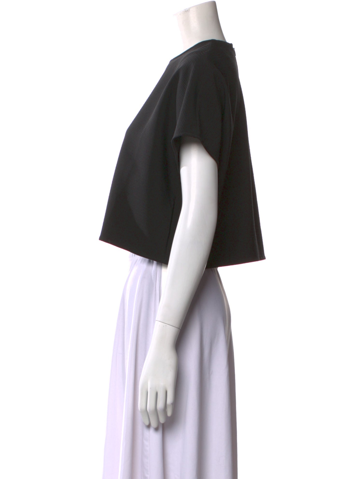 Roucha Crew Neck Short Sleeve Crop Top