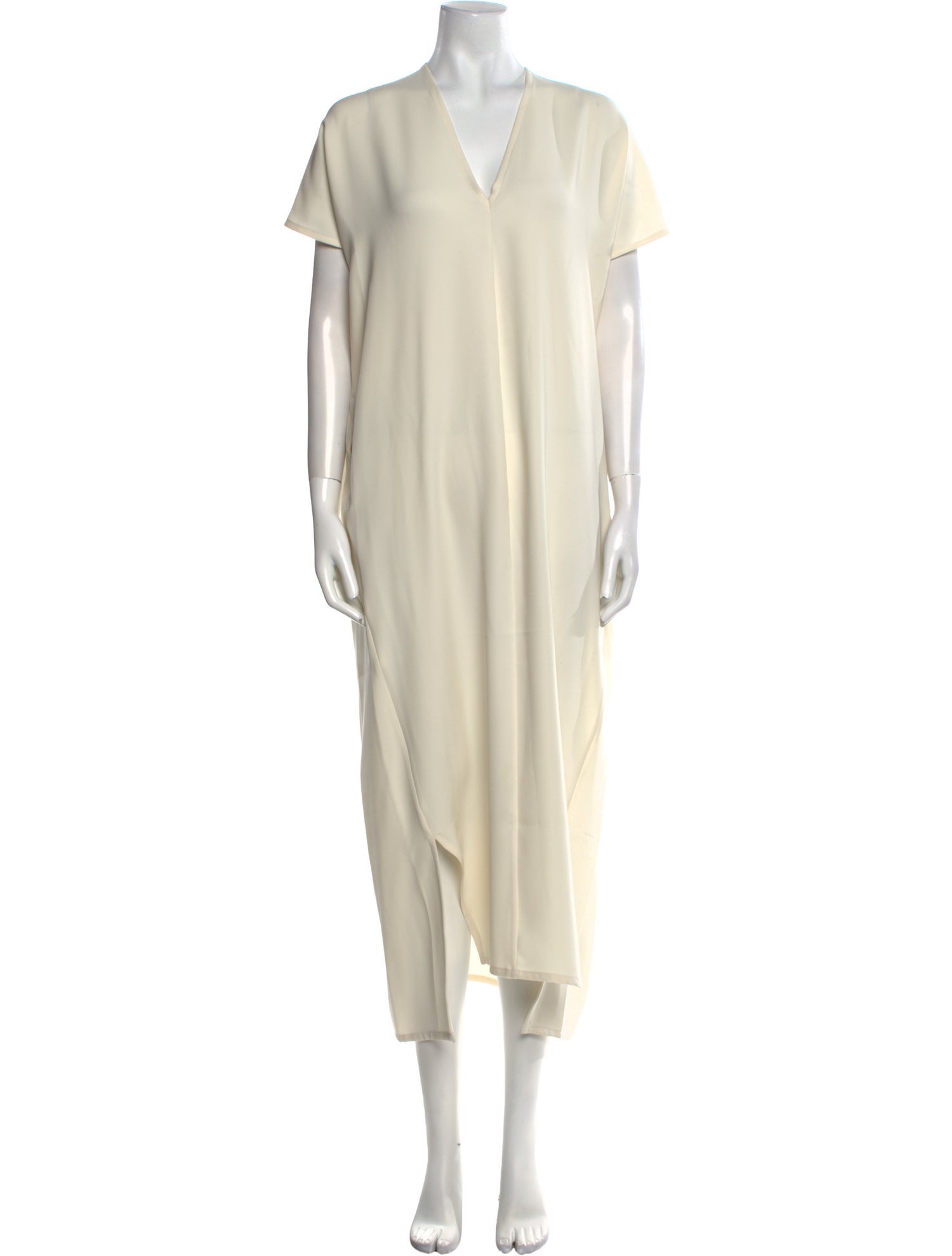 Roucha V-Neck Long Dress