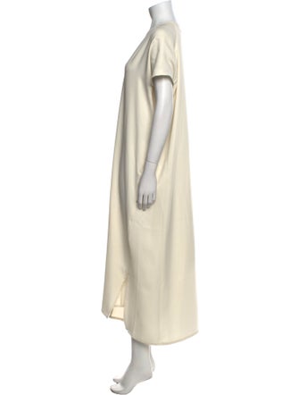 Roucha V-Neck Long Dress