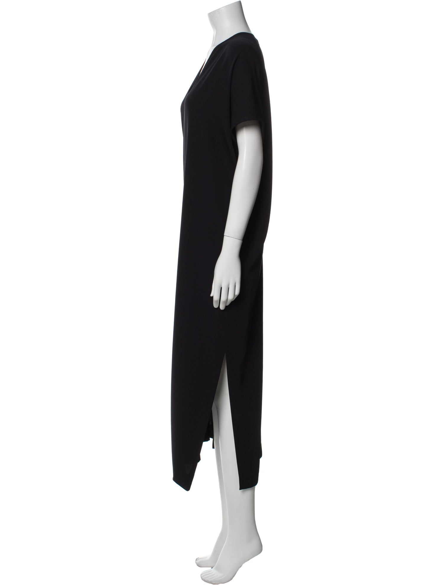 Roucha V-Neck Long Dress