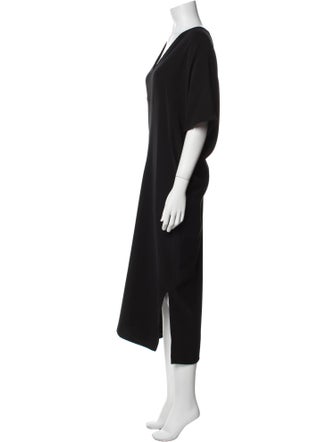 Roucha V-Neck Long Dress