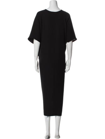 Roucha V-Neck Long Dress