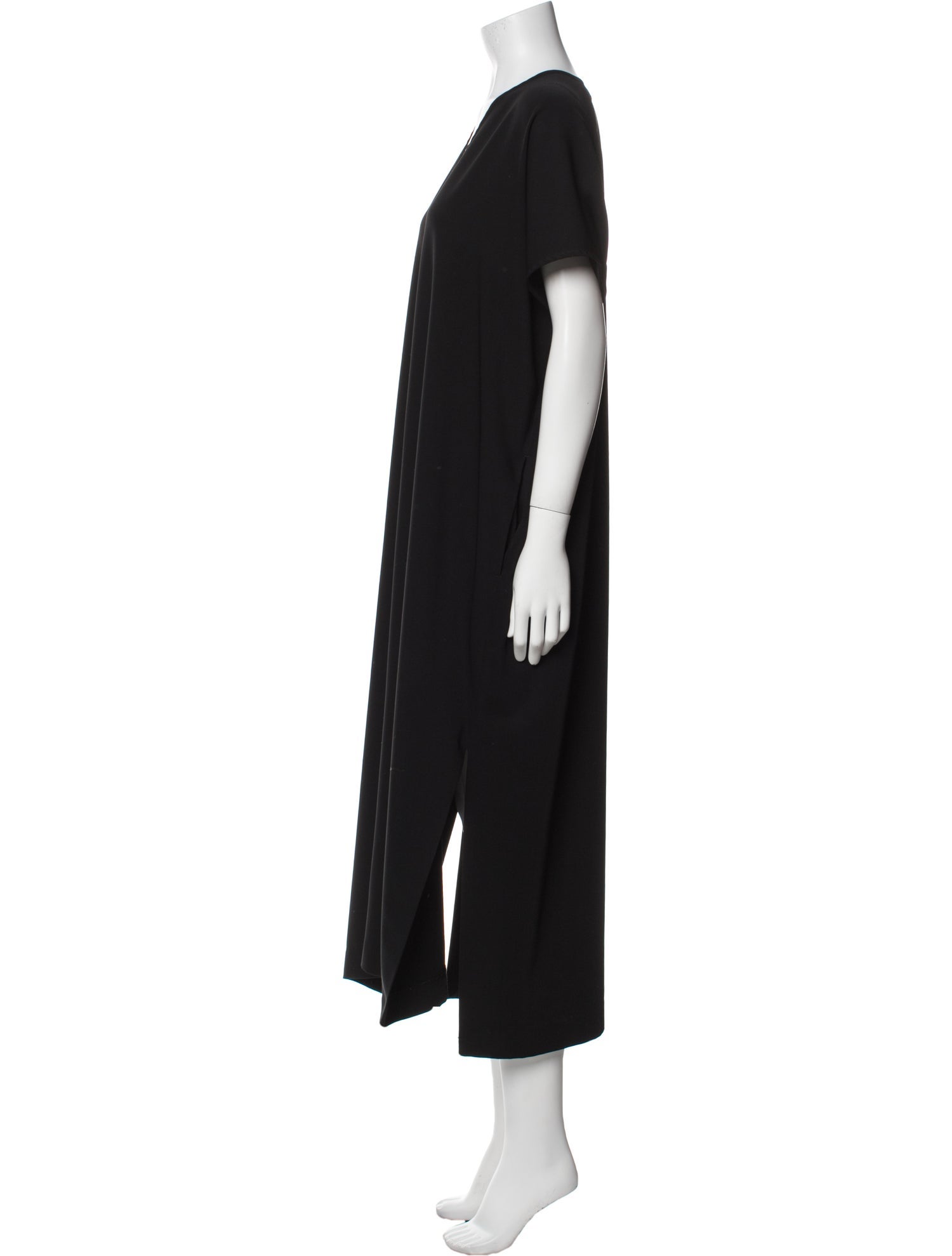 Roucha V-Neck Long Dress