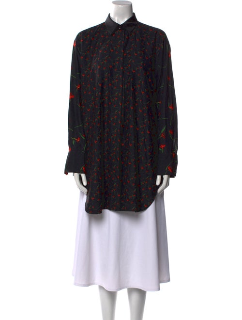 Roucha Floral Print Mock Neck Tunic