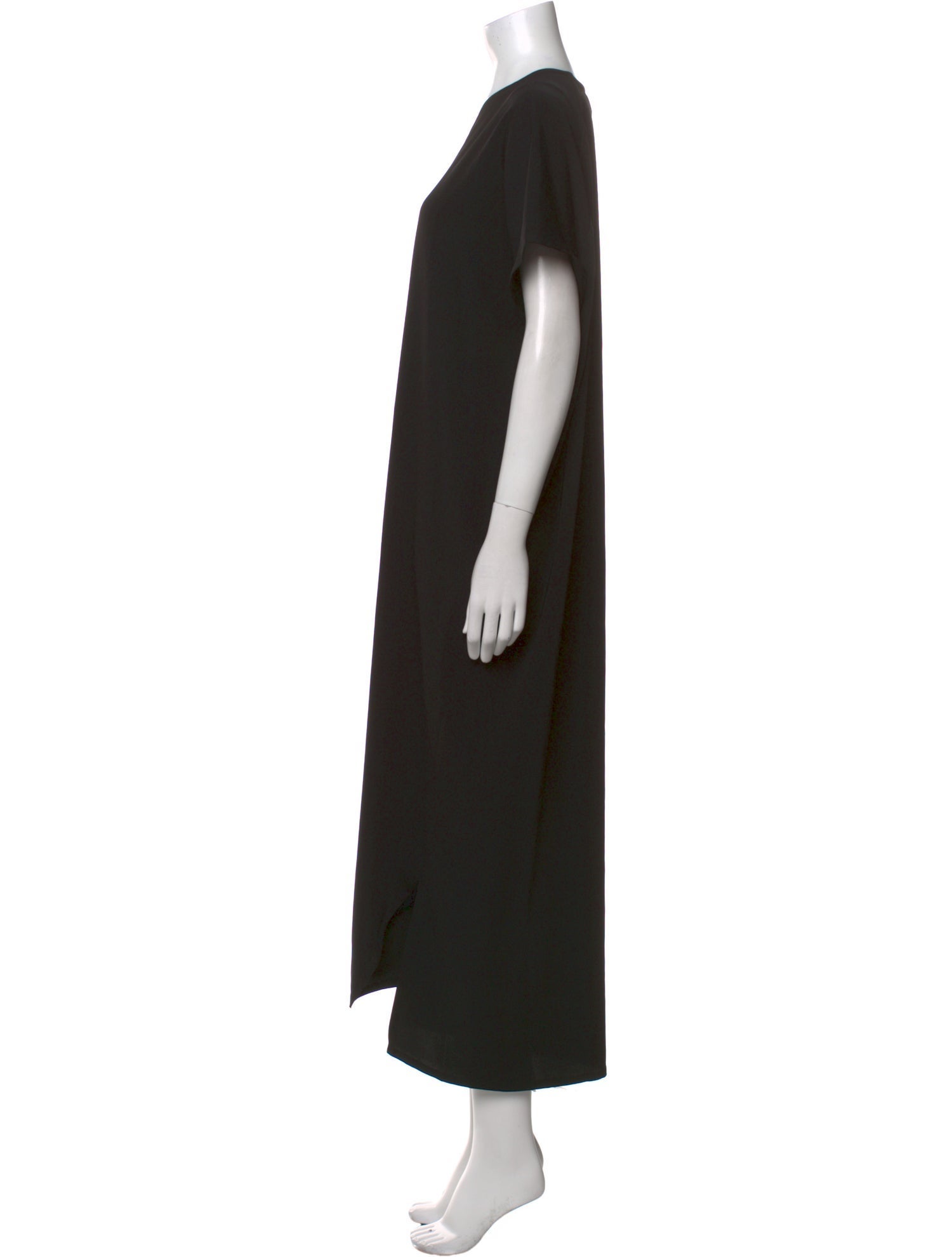 Roucha V-Neck Long Dress