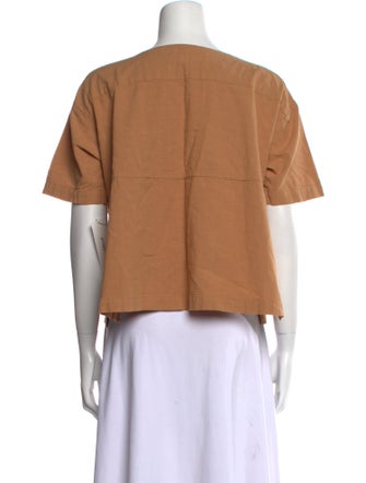 Roucha Bateau Neckline Short Sleeve T-Shirt