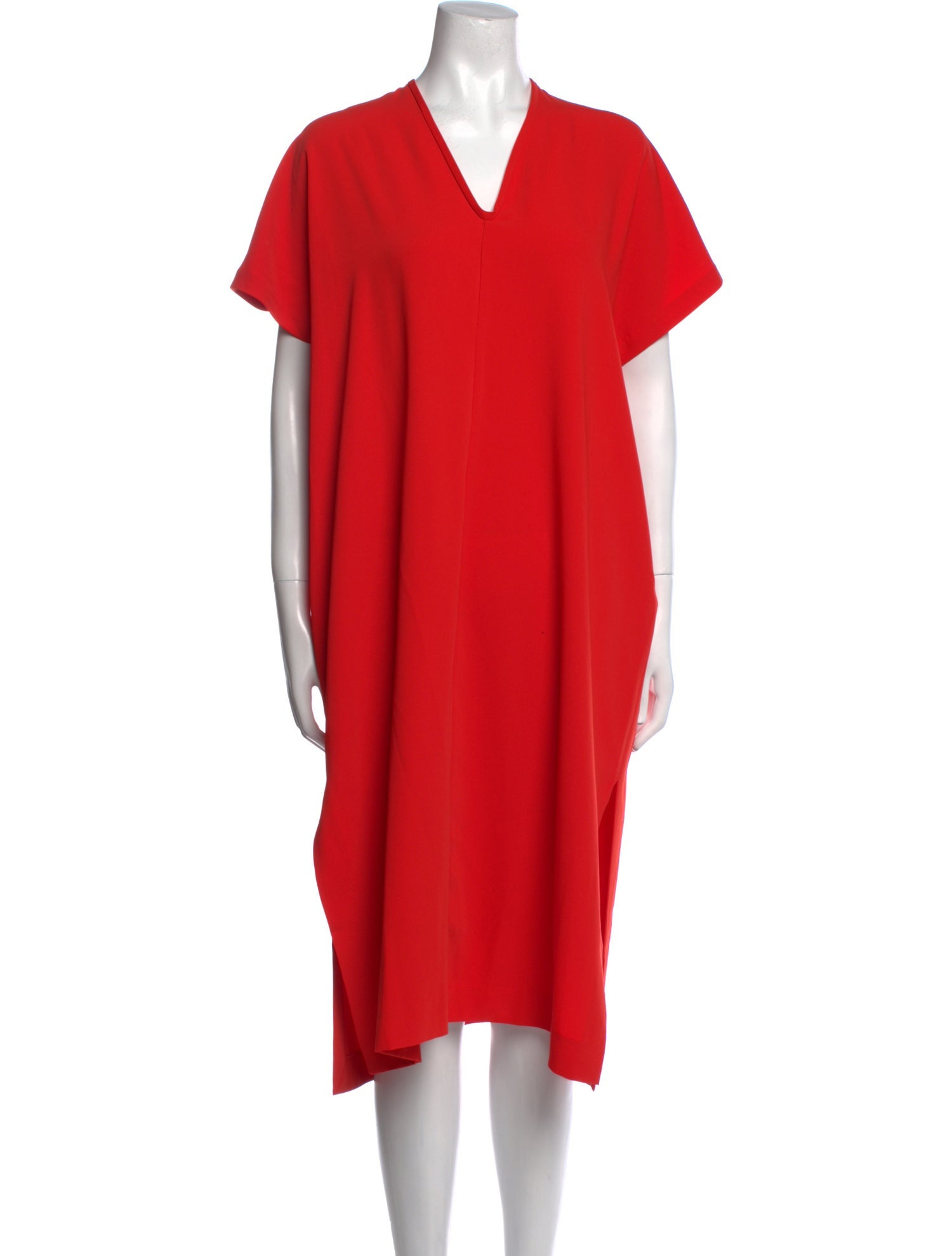 Roucha V-Neck Midi Length Dress