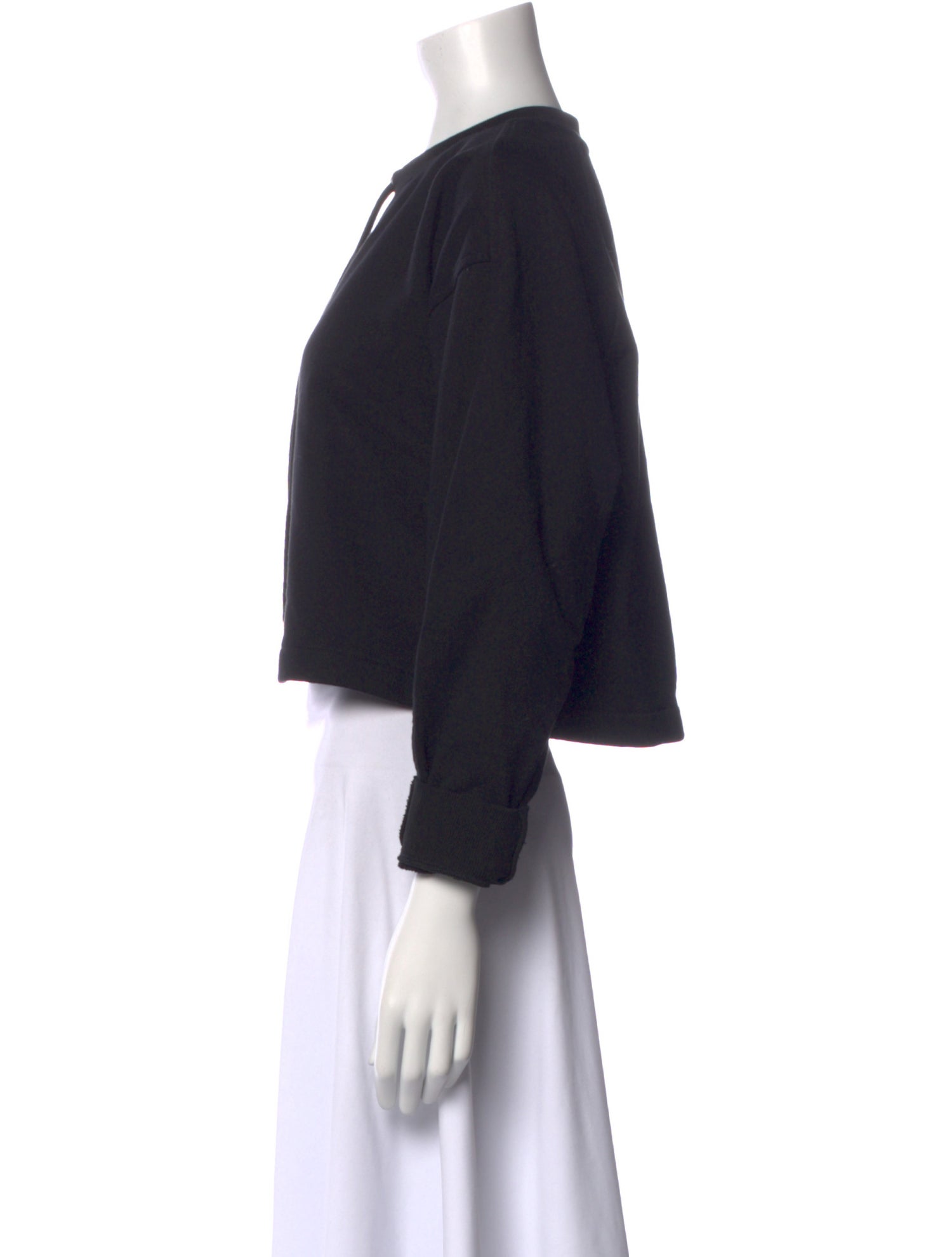 Roucha Crew Neck Long Sleeve Crop Top