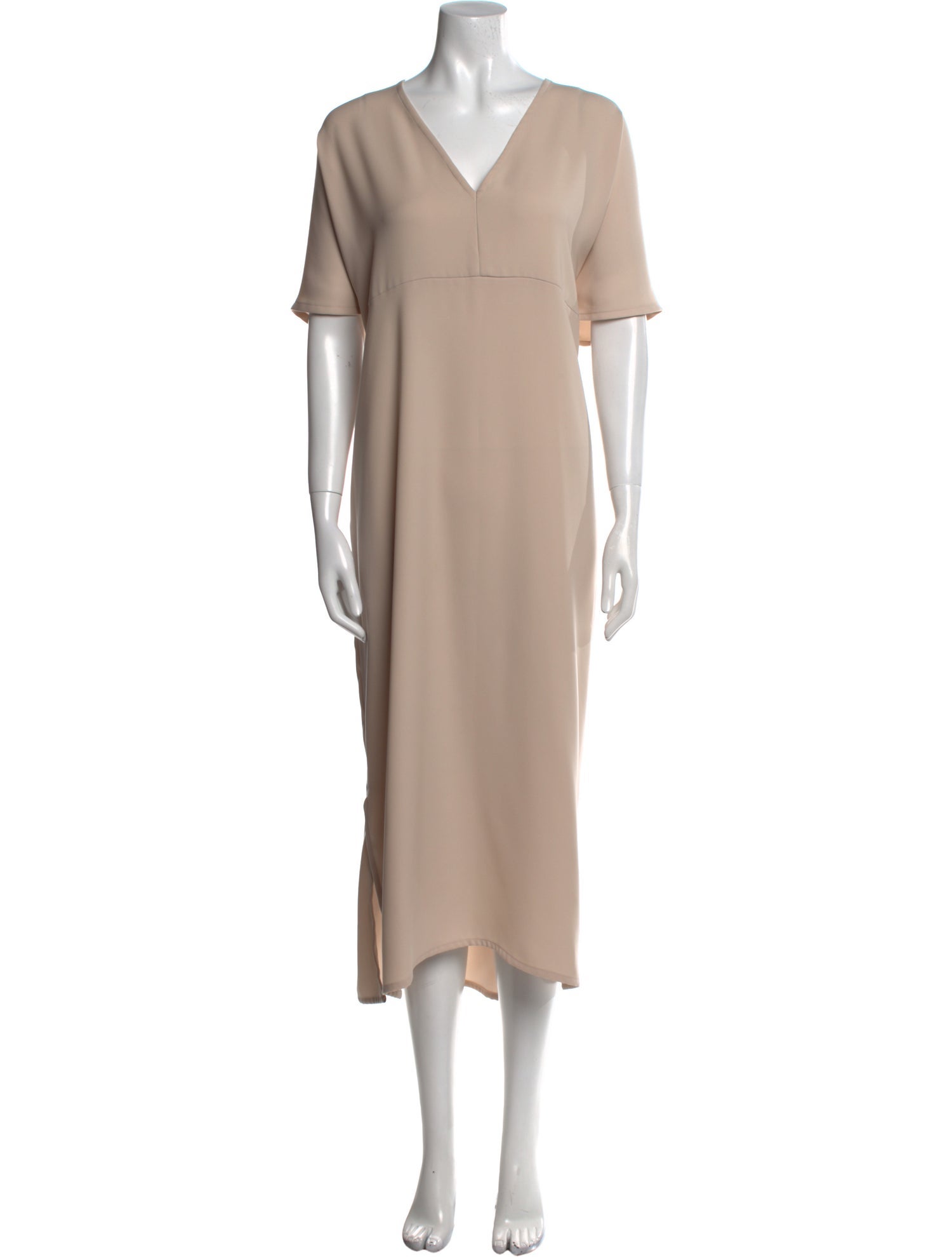 Roucha V-Neck Long Dress