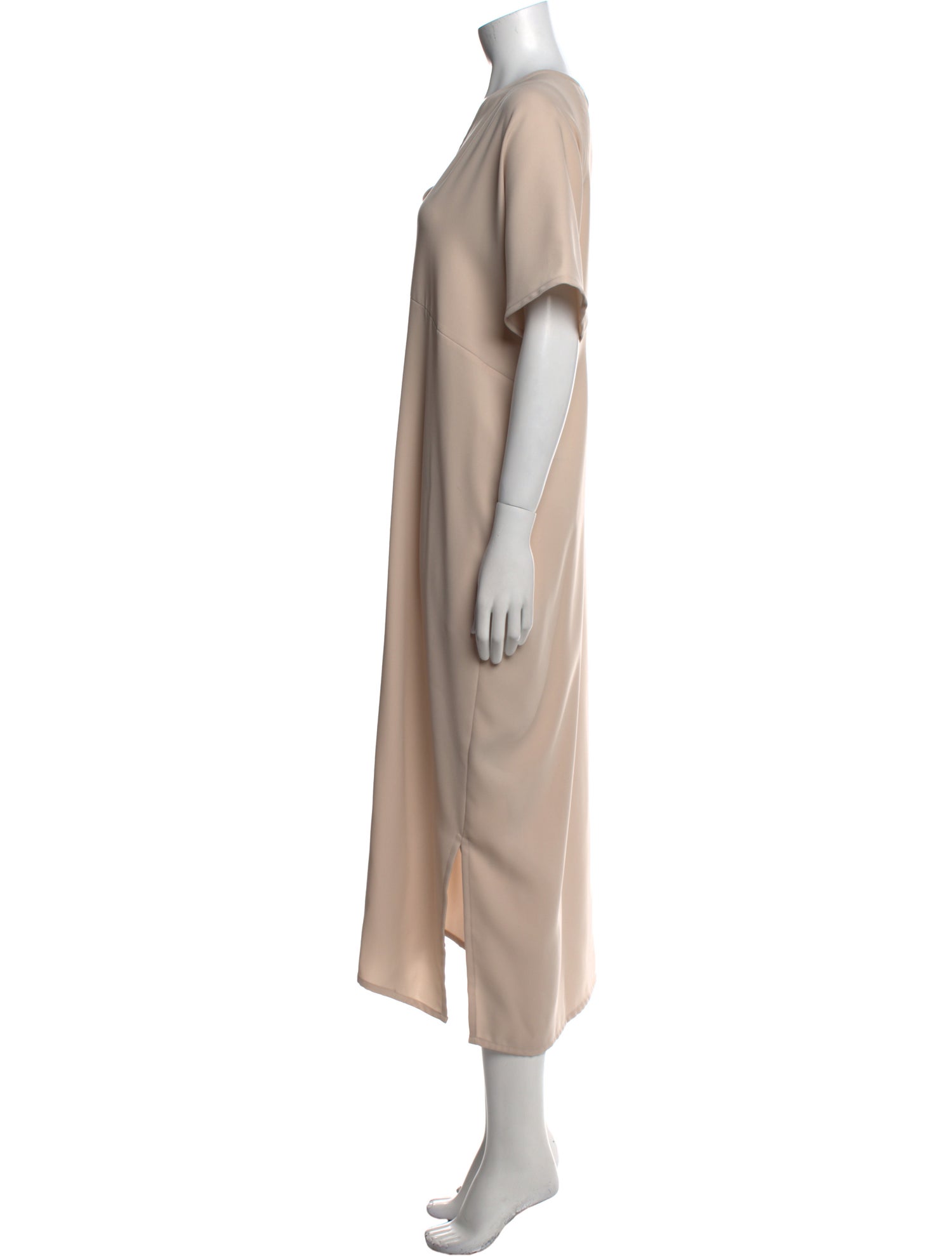 Roucha V-Neck Long Dress