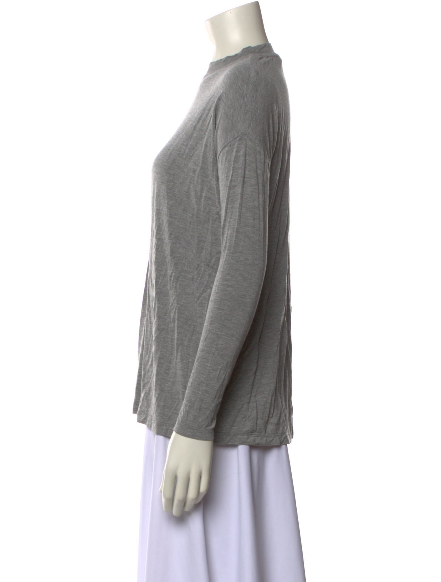 Roucha Merino Wool Mock Neck T-Shirt