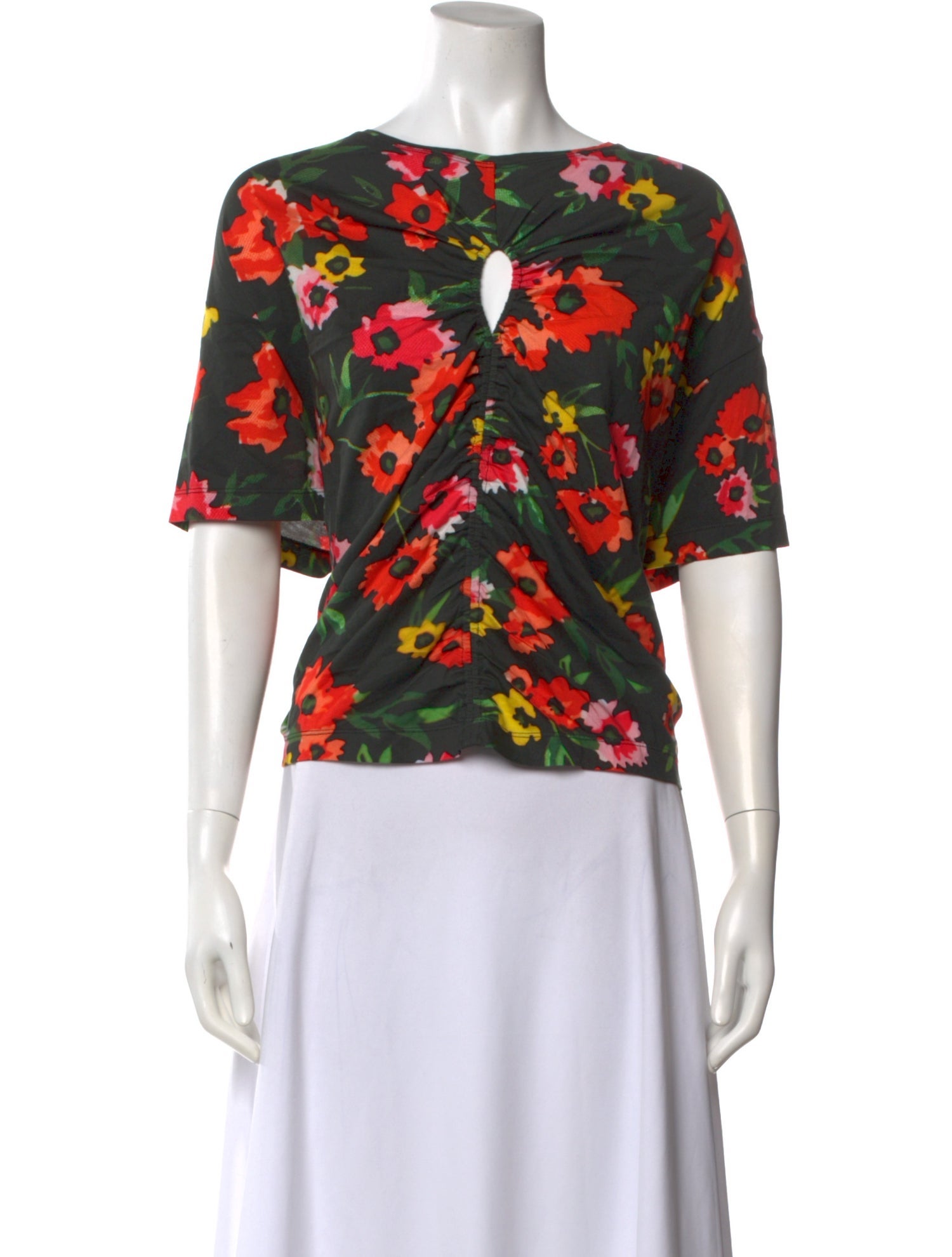 Roucha Floral Print Crew Neck Top w/ Tags