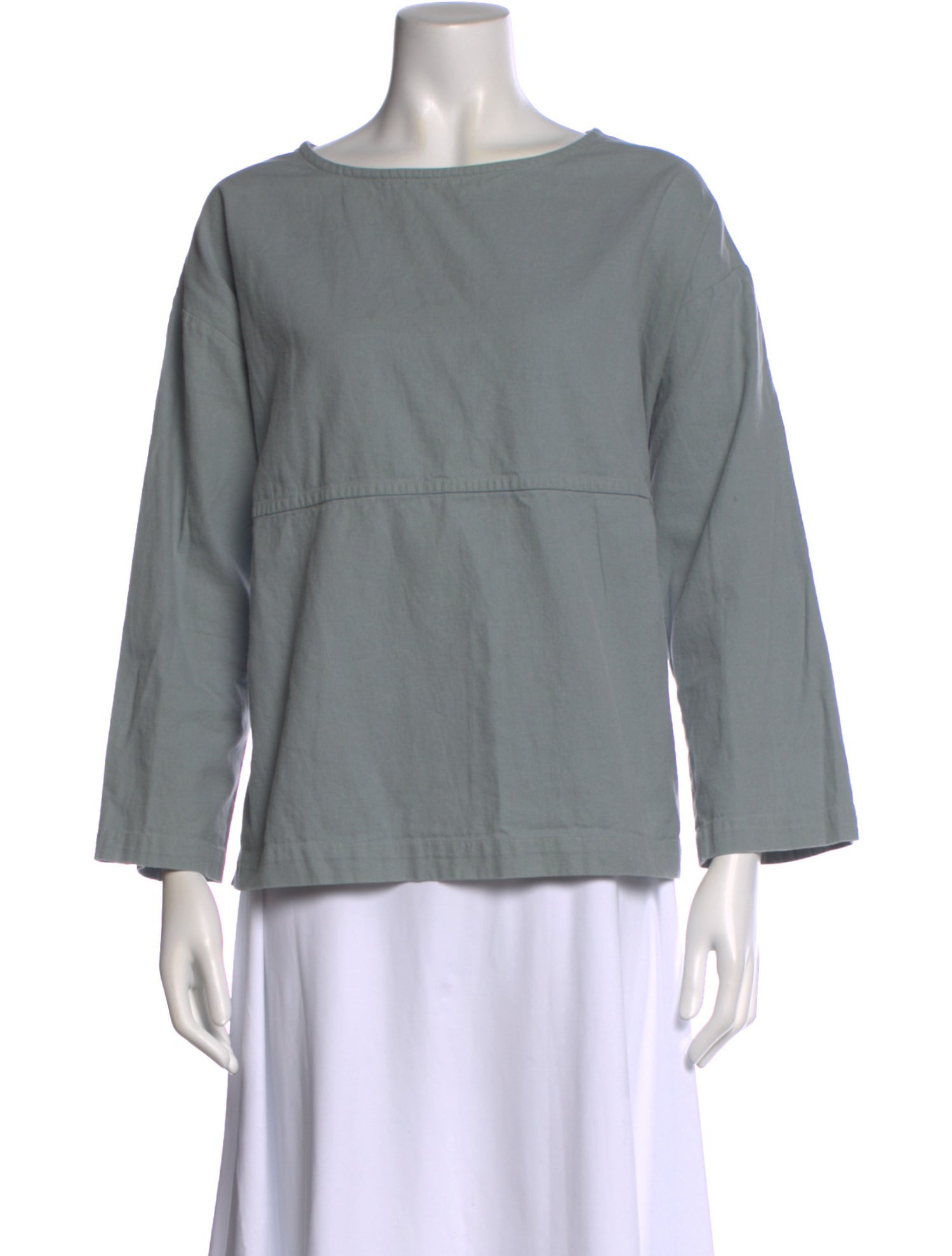 Roucha Bateau Neckline Three-Quarter Sleeve Top