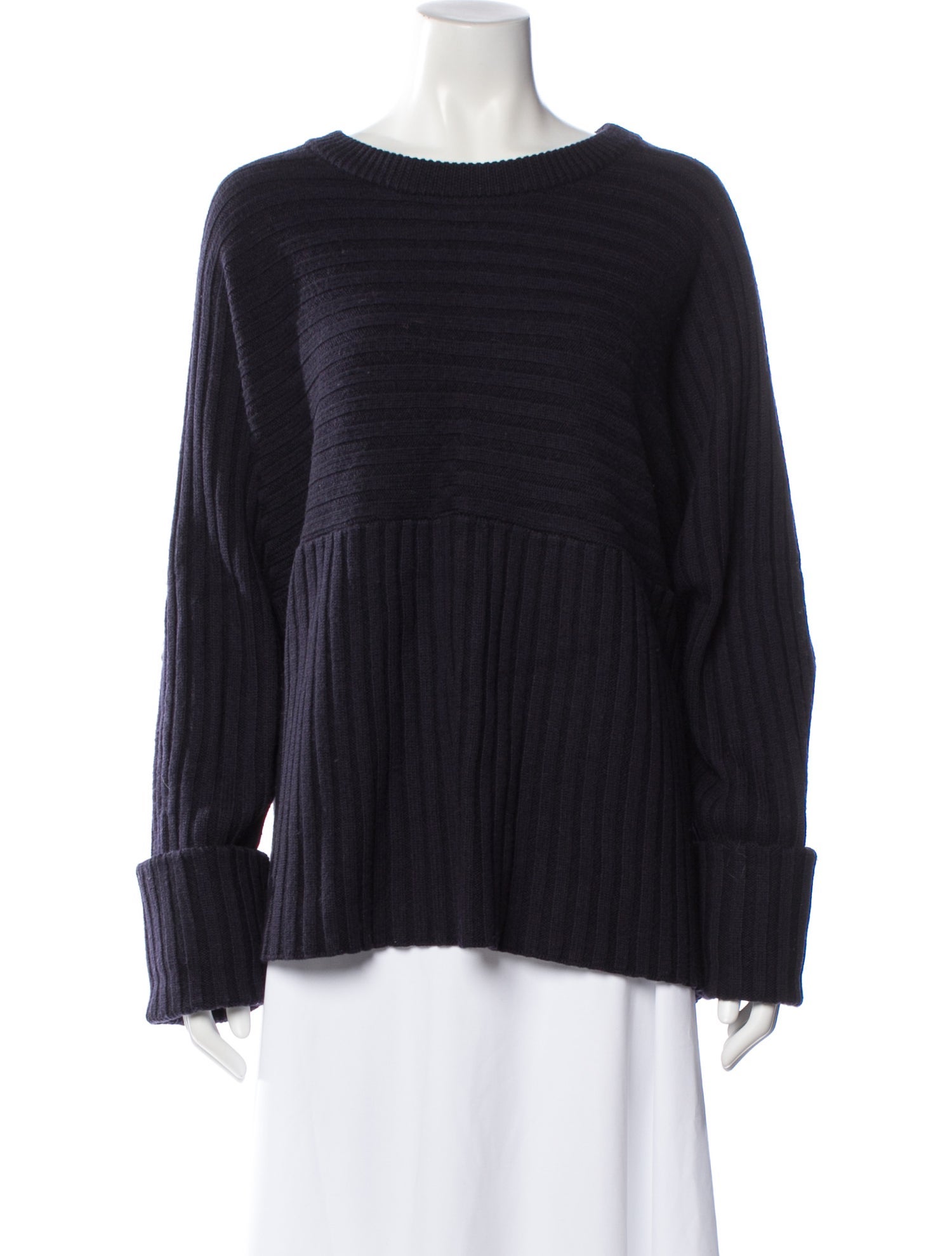Roucha Merino Wool Bateau Neckline Sweater