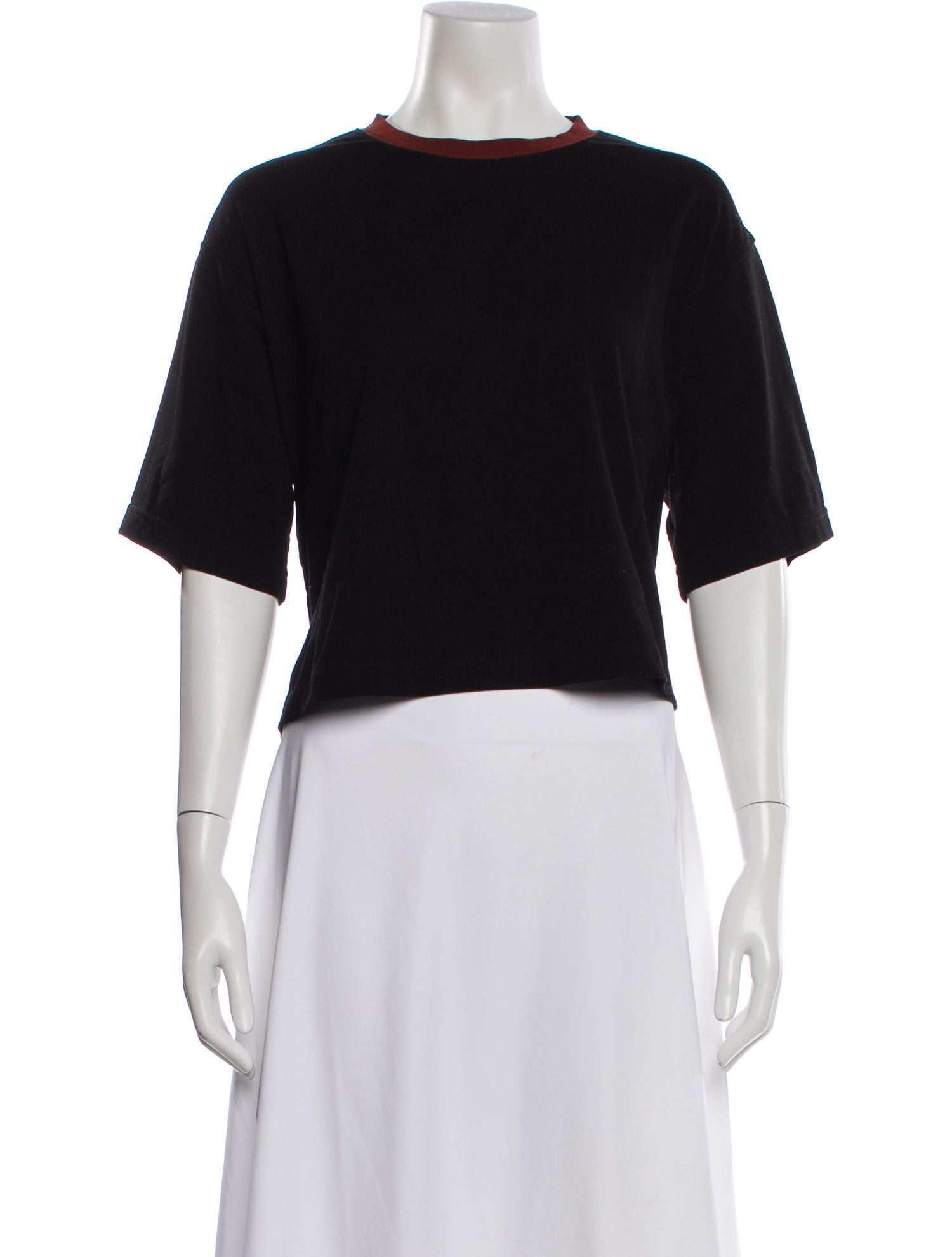 Roucha Crew Neck Short Sleeve Crop Top