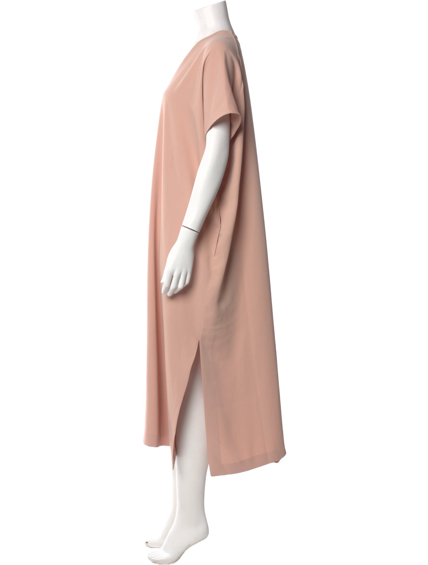 Roucha V-Neck Long Dress