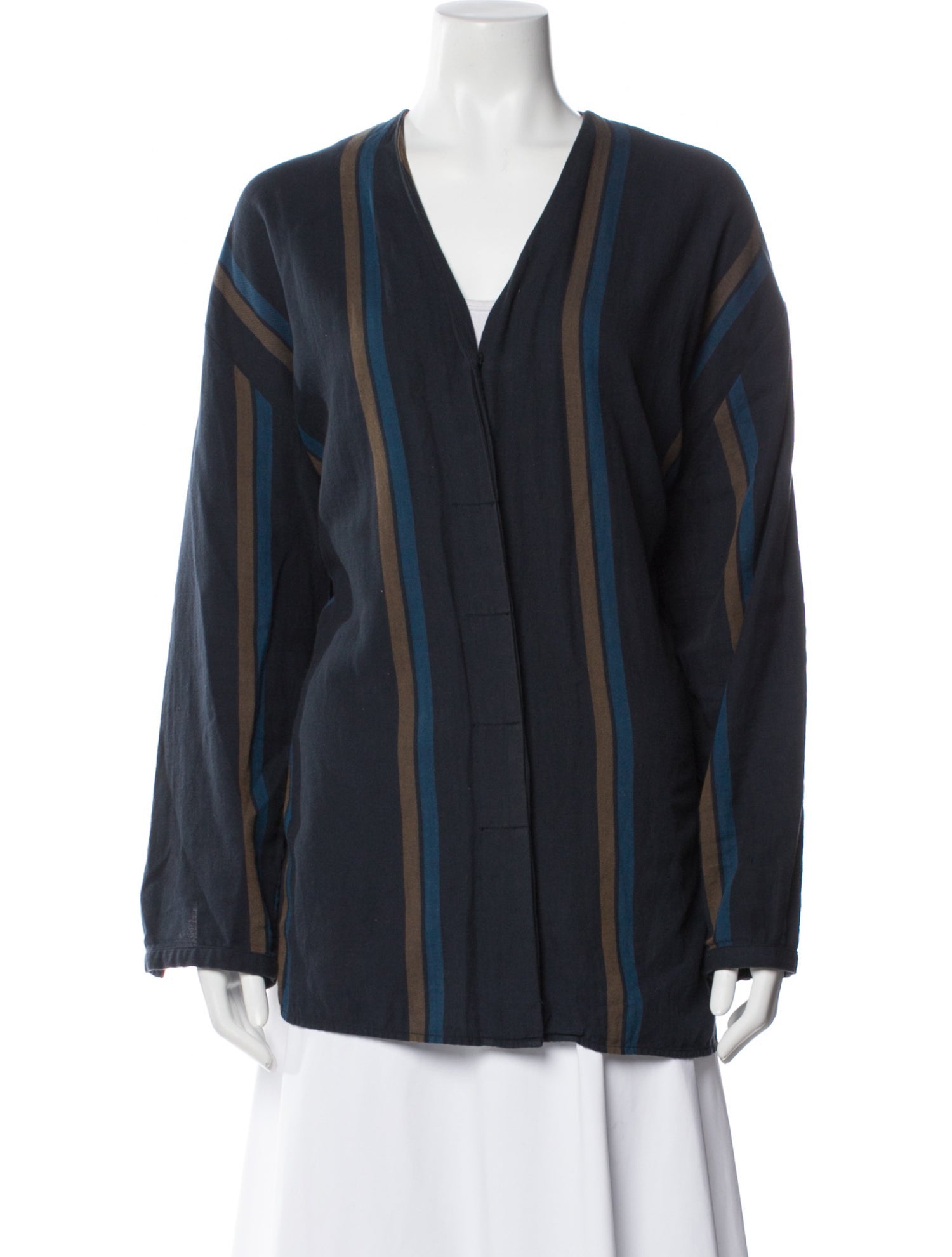 Roucha Striped V-Neck Top