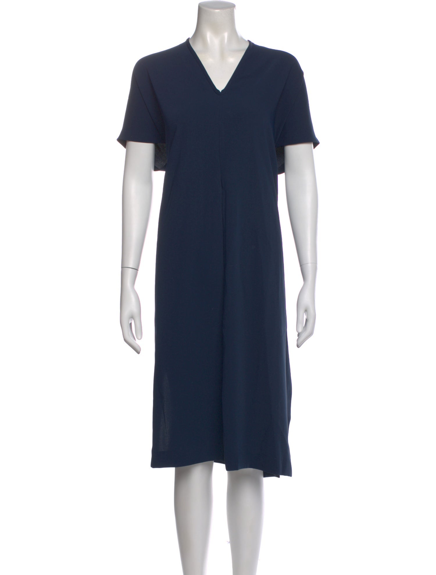 Roucha V-Neck Midi Length Dress