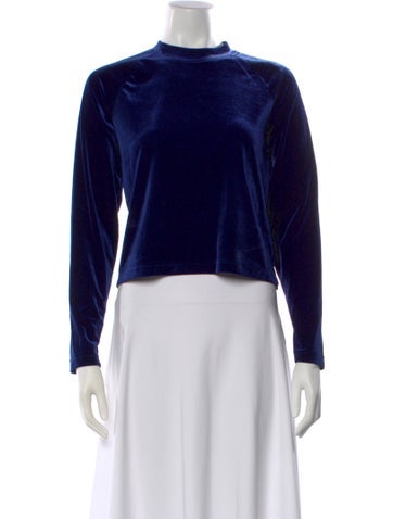 Pre-owned Roucha Mock Neck Sweater In Blue