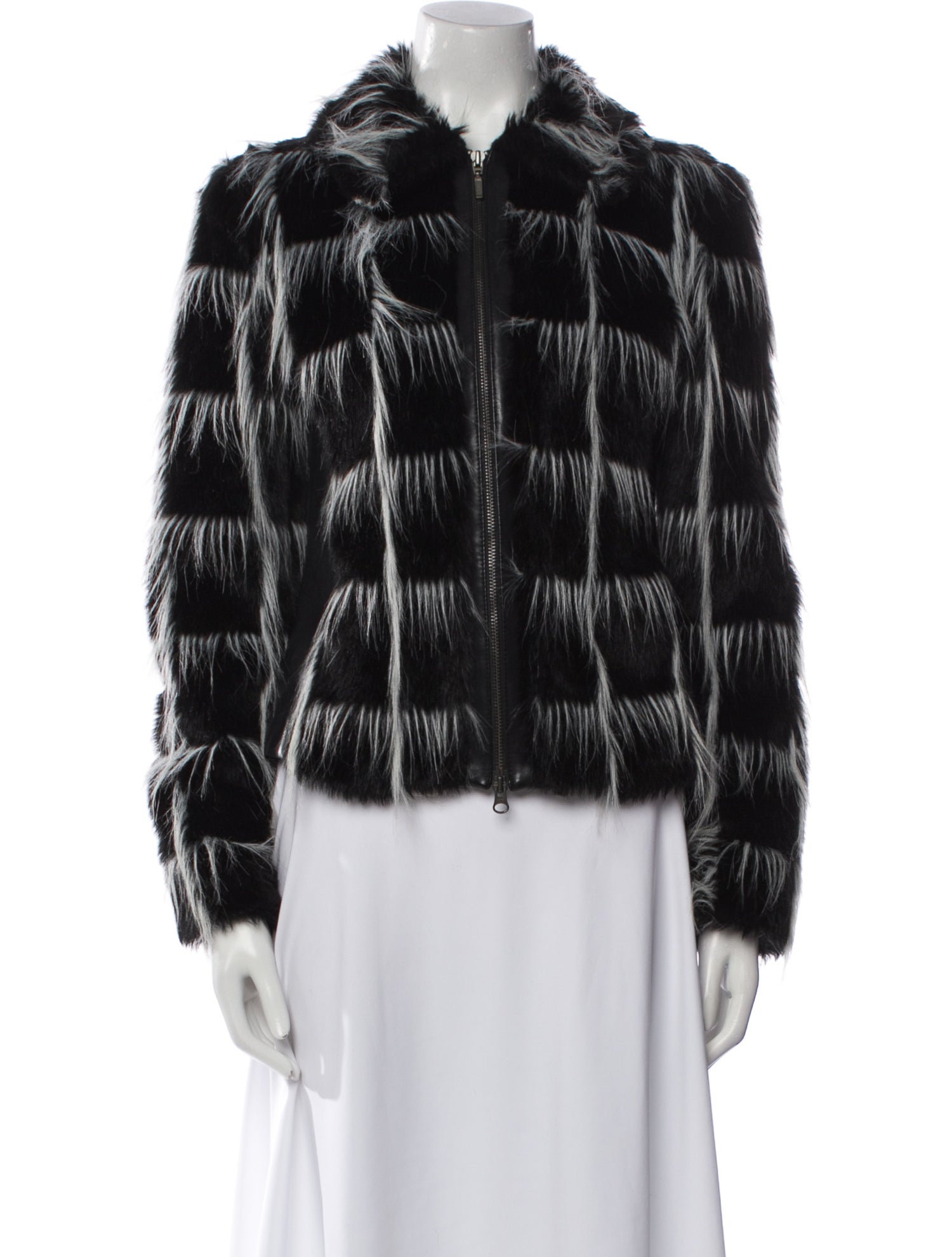 Richmond X Faux Fur Printed Faux Fur Jacket