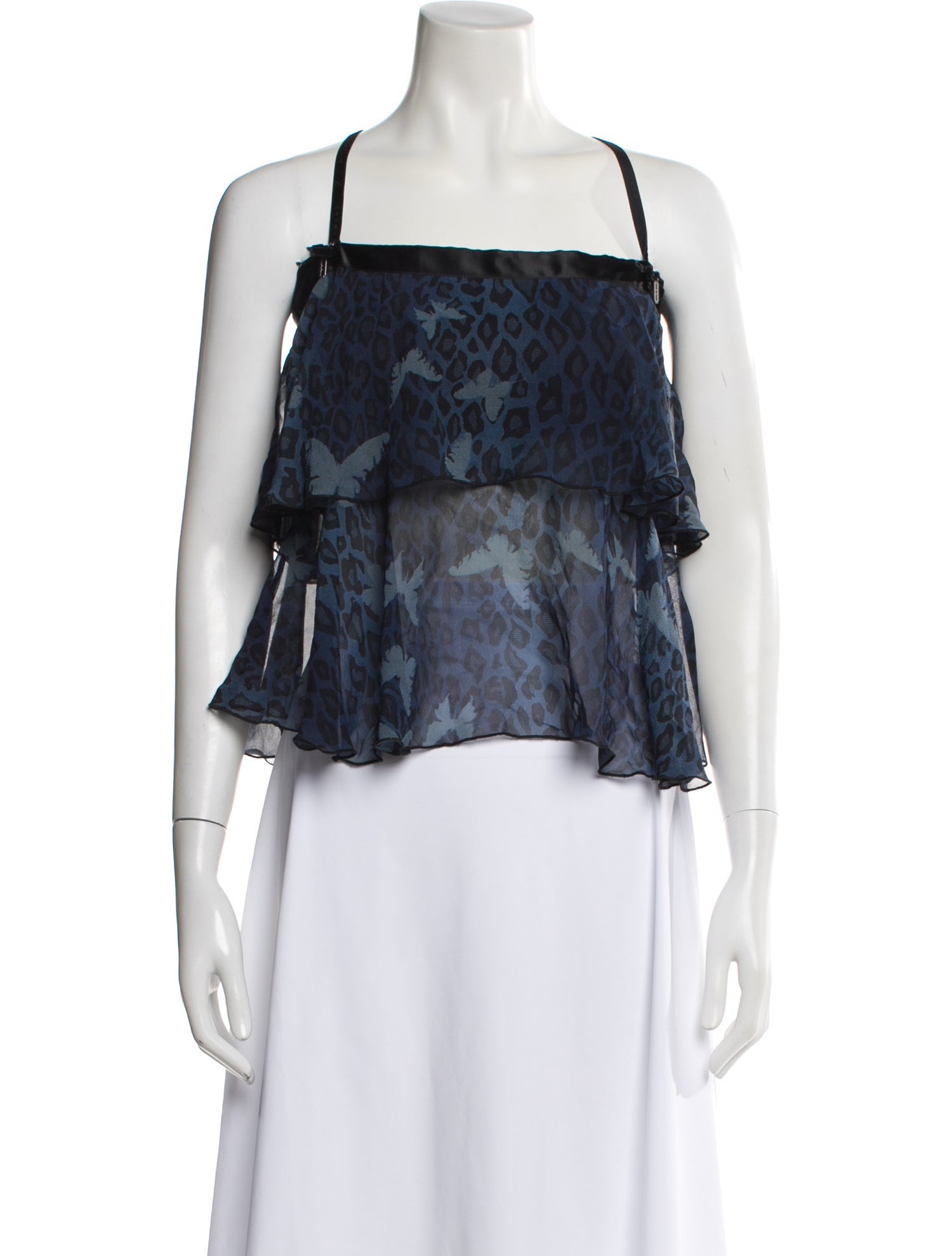 Richmond X Silk Animal Print Top