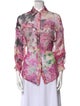 Rococco Sands Floral Print Three-Quarter Sleeve Button-Up Top