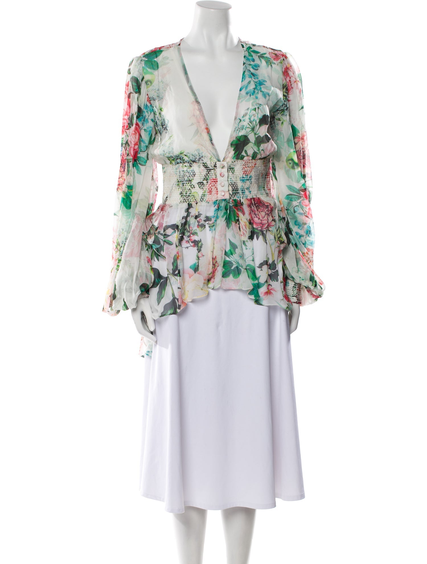 Rococco Sands Floral Print V-Neck Blouse