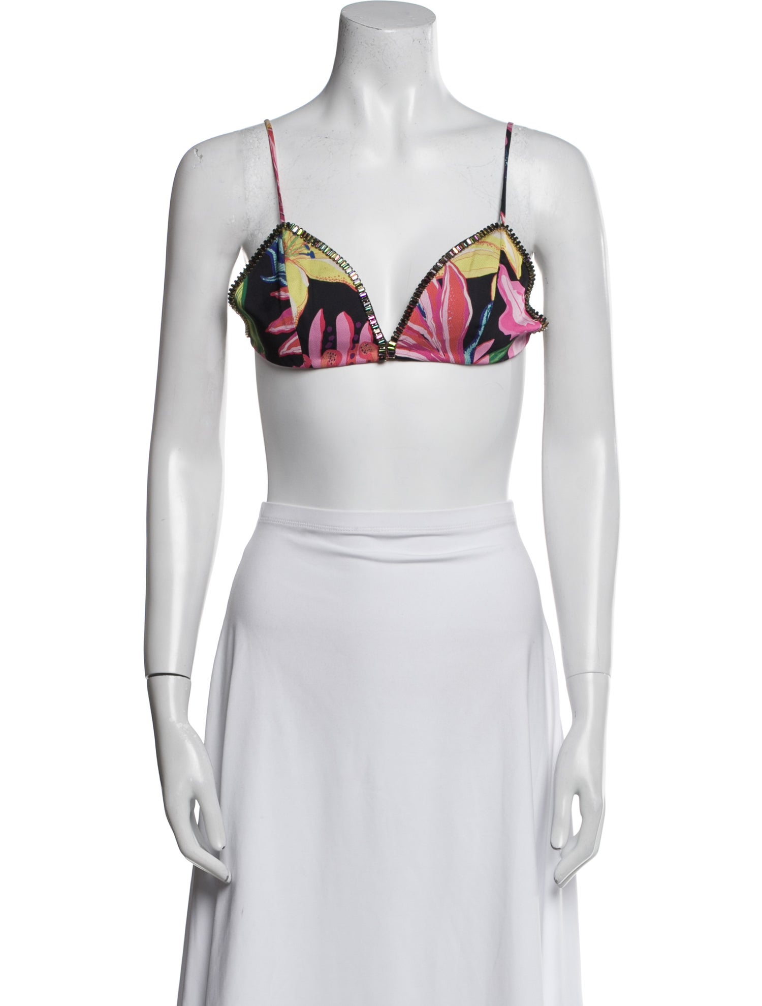 Rococco Sands Printed Crystal Embellishments Top w/ Tags