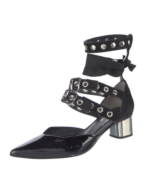 Robert Clergerie x Self-Portrait Patent Leather D'Orsay Pumps