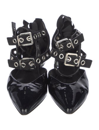 Robert Clergerie x Self-Portrait Patent Leather D'Orsay Pumps