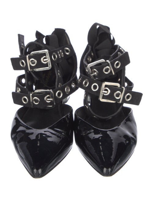 Robert Clergerie x Self-Portrait Patent Leather D'Orsay Pumps