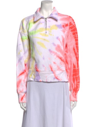 Re/Done x Hanes Tie-Dye Print Long Sleeve Button-Up Top