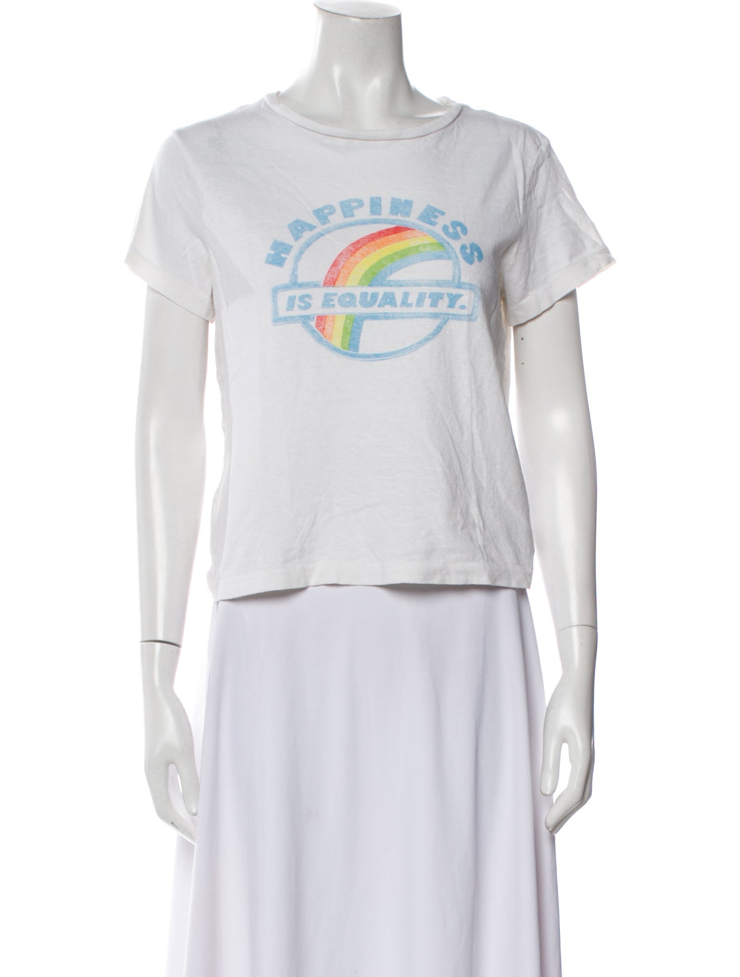 Re/Done x Hanes Graphic Print Crew Neck T-Shirt