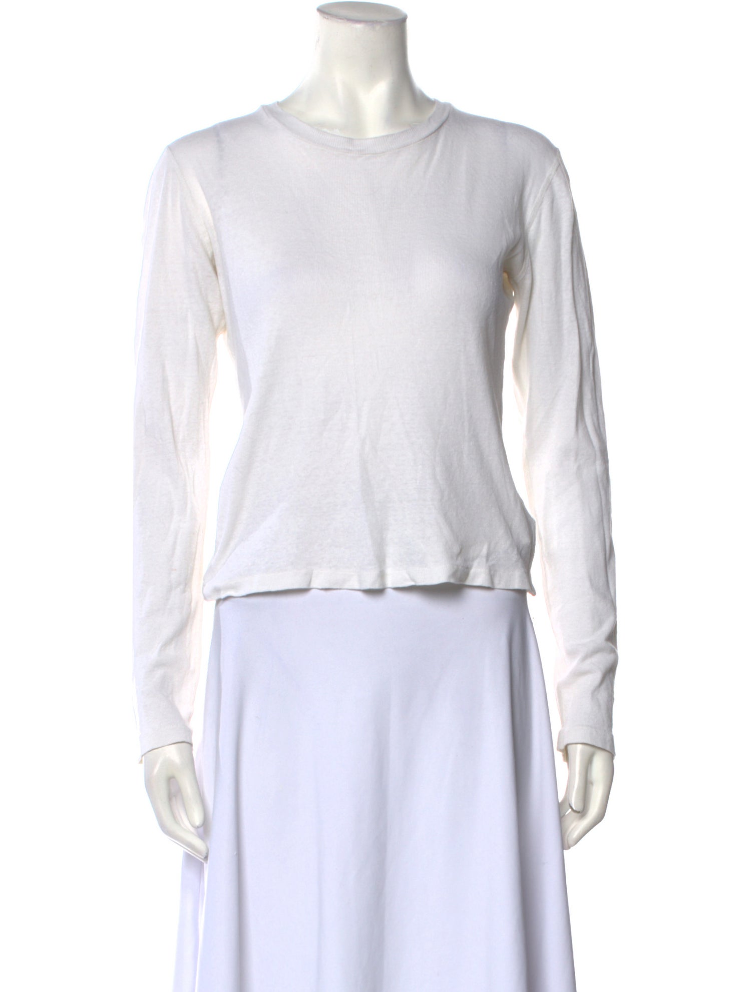 Re/Done x Hanes Crew Neck Long Sleeve Top