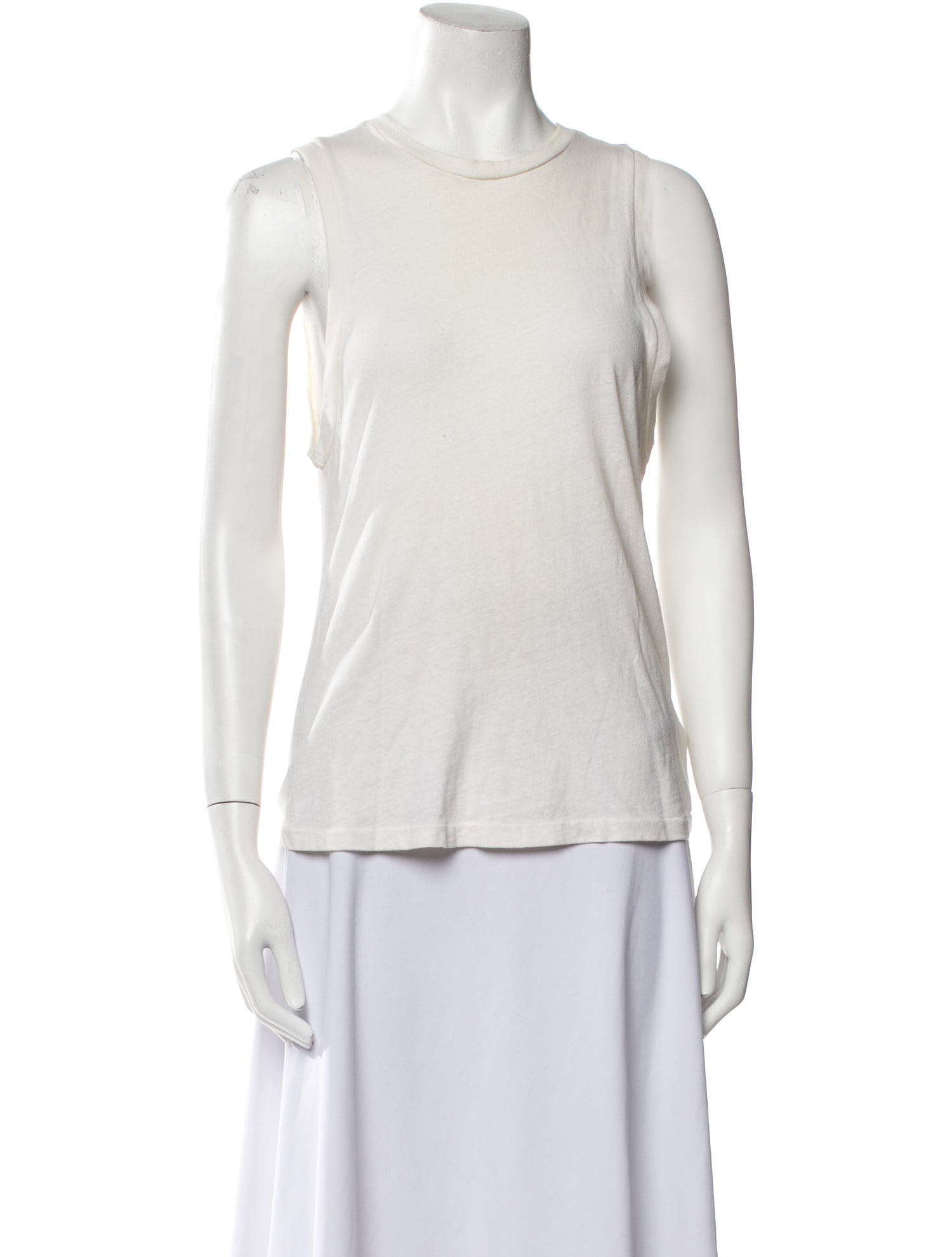 Re/Done x Hanes Crew Neck Sleeveless Top