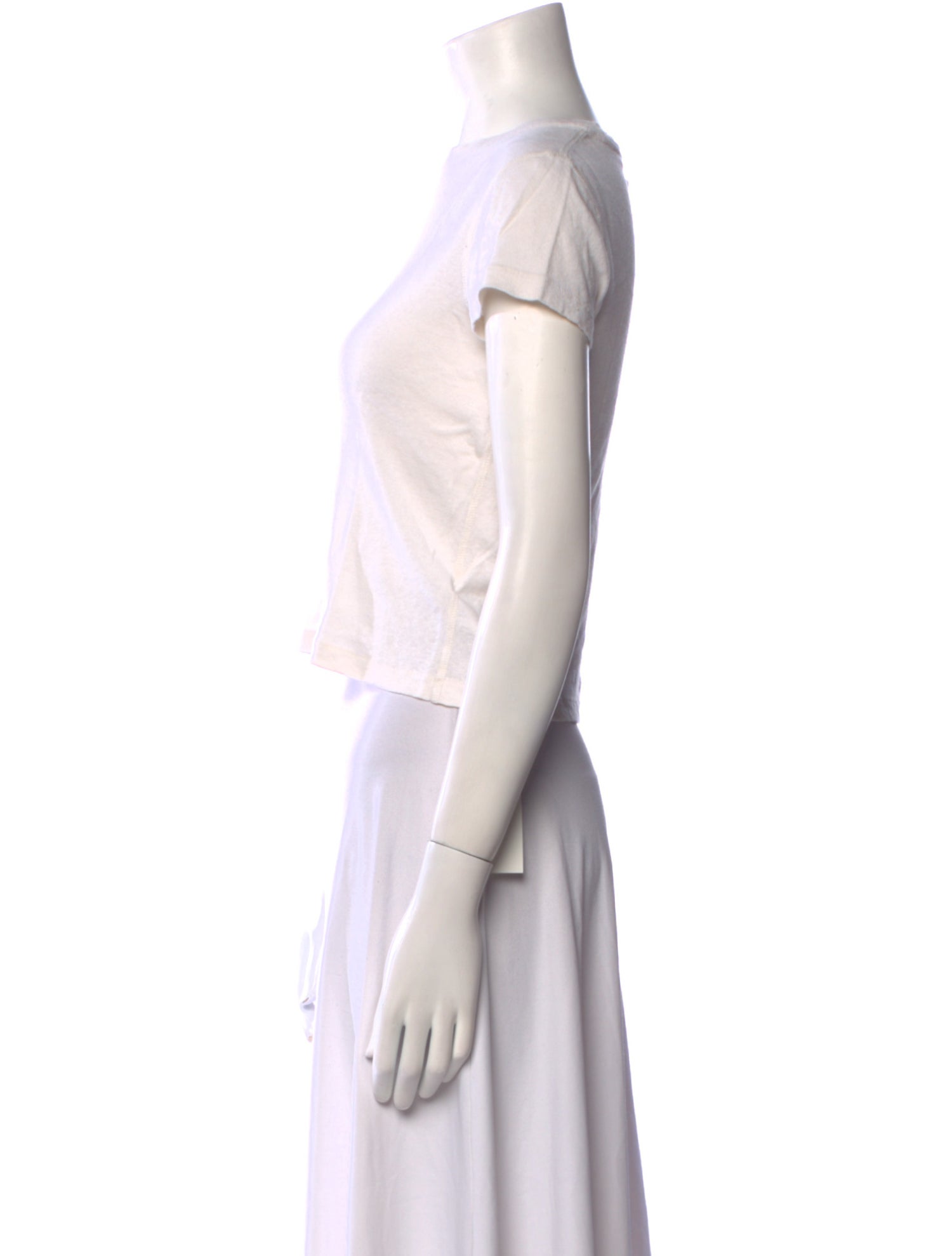 Re/Done x Hanes Bateau Neckline Short Sleeve Crop Top w/ Tags