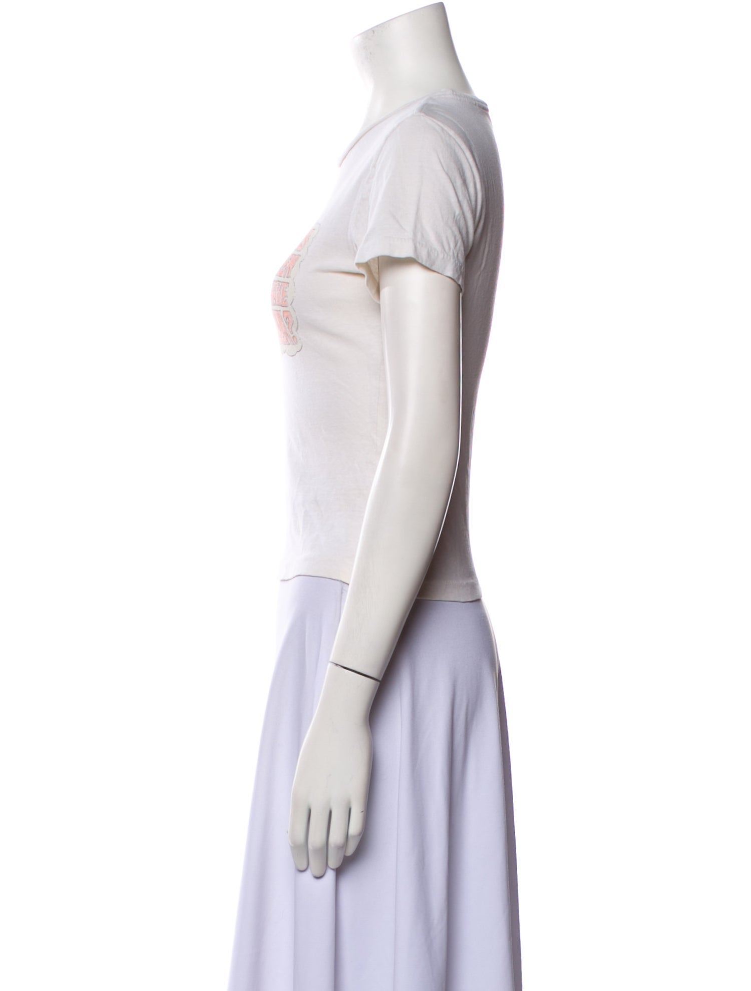 Re/Done x Hanes Graphic Print Crew Neck T-Shirt