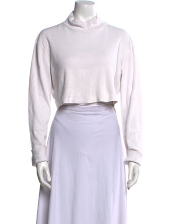 Re/Done x Hanes Mock Neck Long Sleeve Crop Top