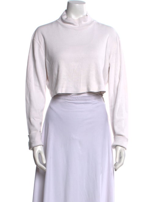 Re/Done x Hanes Mock Neck Long Sleeve Crop Top